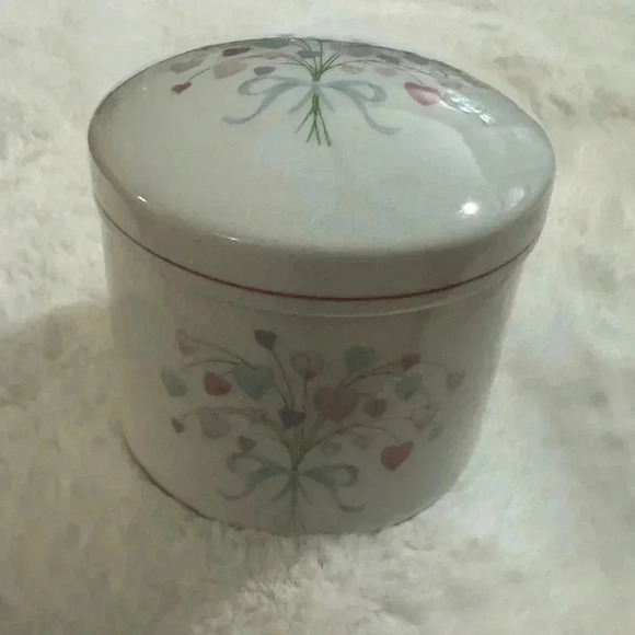 Vintage 80’s FTDA Cottagecore Floral Ceramic Jar Trinket Holder Planter Granny - Picture 12 of 12